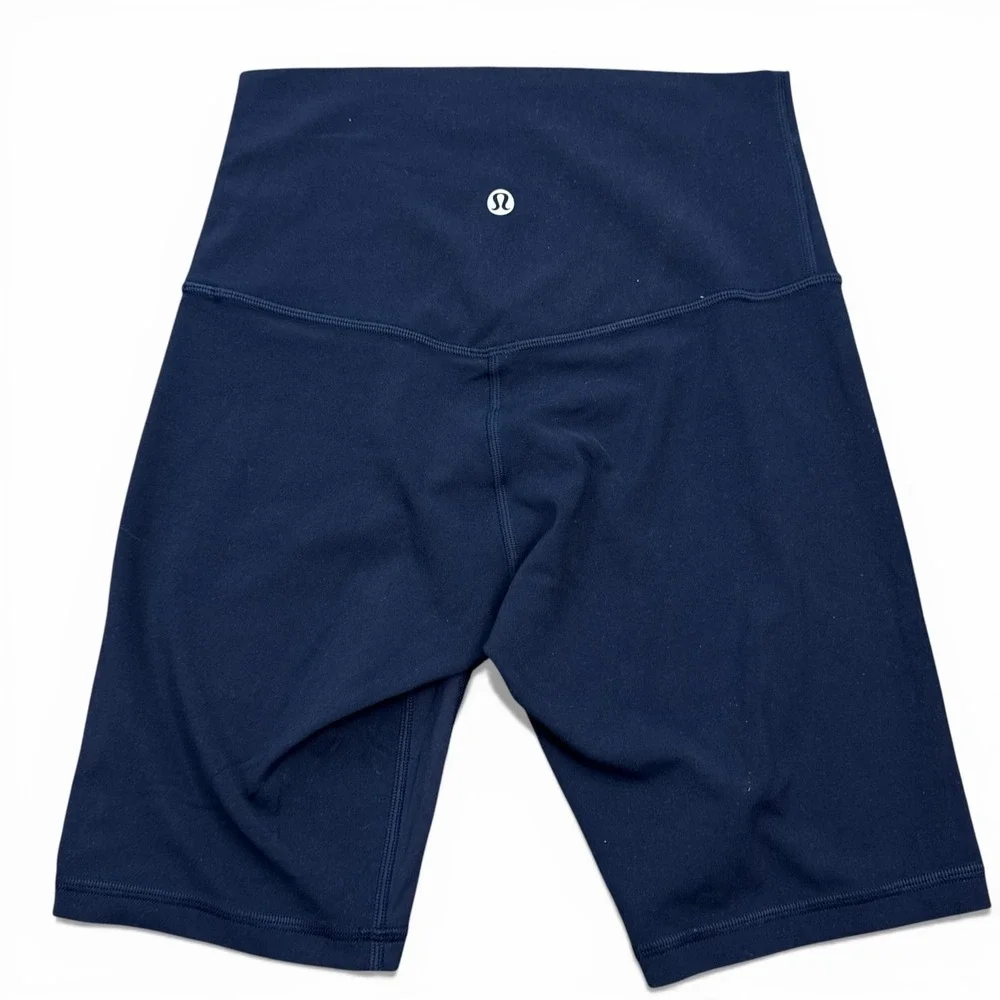 Lululemon x Orange Theory Compression Shorts Womens Size 4 Navy Blue Running